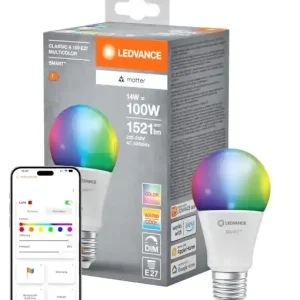 Lampa LED Inteligenta LEDVANCE SMART Matter, 14W, 1521lm, E27, Alb Mat Mai ieftin