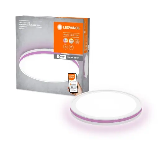 Retur ușor Lampa LED cu WiFi LEDVANCE ORBIS CIRCLE SMART, 28W, 46cm, dimabila, alba