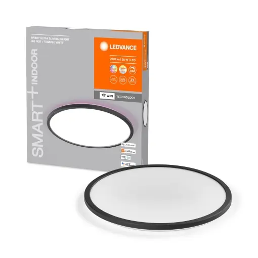 Transport gratuit Panou LED inteligent LEDVANCE SMART ORBIS, 25W, 2940lm, negru, dimabil