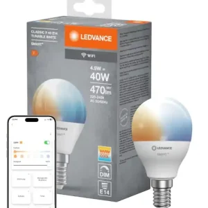Disponibil imediat Lampa LED cu WiFi LEDVANCE SMART, E14, Dimmabila, 2700-6500K