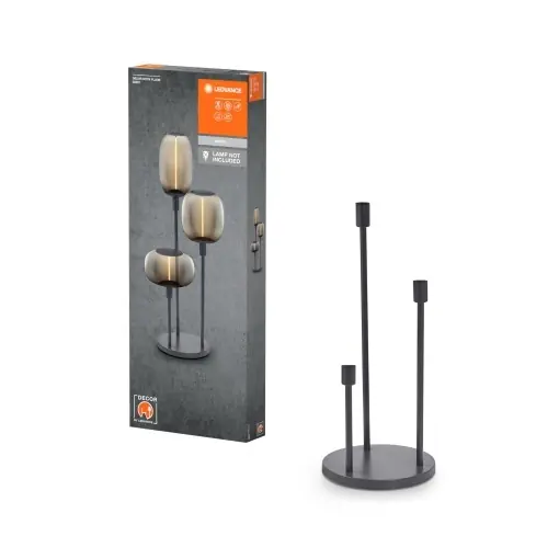 Livrare gratuită Lampa decorativa LEDVANCE cu 3 suporturi, inaltime 36-78cm, gri inchis