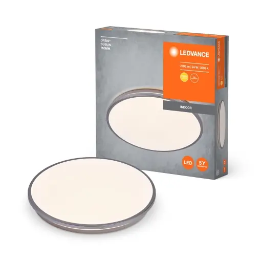 Lampa de Tavan LEDVANCE ORBIS DUBLIN, 24W, 2700lm, Argintie Ofertă
