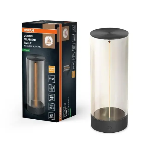 Lampa decorativa OSRAM ENDURA STYLE, 100 Lumen, USB-C, IP54 Comandă acum