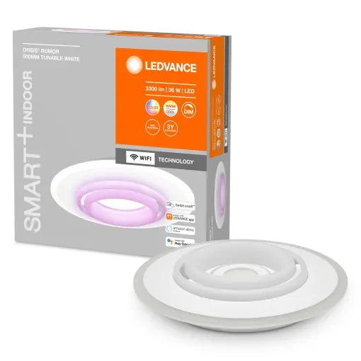 Disponibil imediat Lampa LED LEDVANCE ORBIS RUMOUR SMART, 32W, 50cm, dimmbara, alba