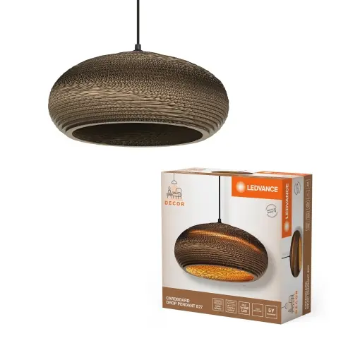 Ultima șansă Lampa suspendata LEDVANCE Decor Cardboard Drop, 400 mm, din carton reciclat, usoara