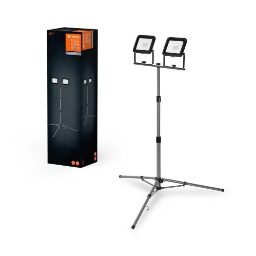 Ofertă Lampa LED portabila LEDVANCE cu stativ reglabil, 2x30W, gri inchis