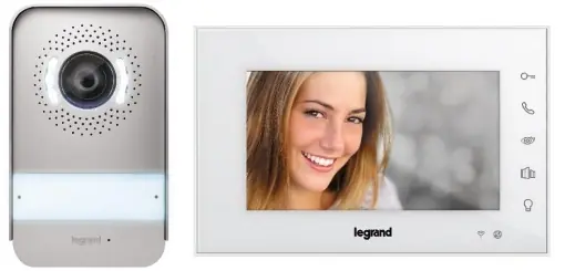 Interfon video Legrand 360915, 7 monitor color, camera 105, alb Ultima șansă
