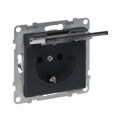 Preț promoțional Priza cu capac Legrand SEANO, 16A, 250V, culoare antracit