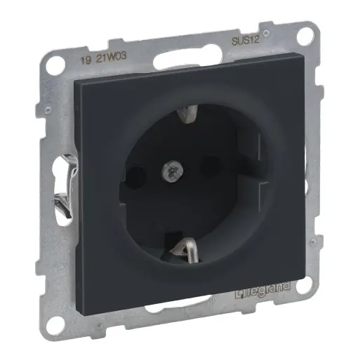 Cumpărături sigure Priza Schuko Legrand SEANO cu protectie sporita, 16 A, 250 V, culoare antracit