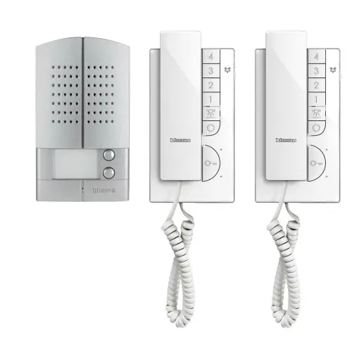 Interfon audio BTICINO LINEA 2000 cu 2 statii, metalic, cu LED-uri Mai ieftin