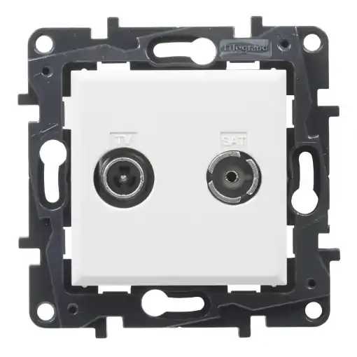 Priza TV-RSAT Legrand 398318, pentru instalare in perete, alba Disponibil imediat