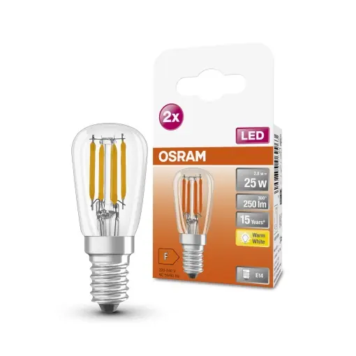 Lampa LED Osram SPECIAL T26, E14, 2.8W, 250lm, 2700K, 2 buc Reducere de preț