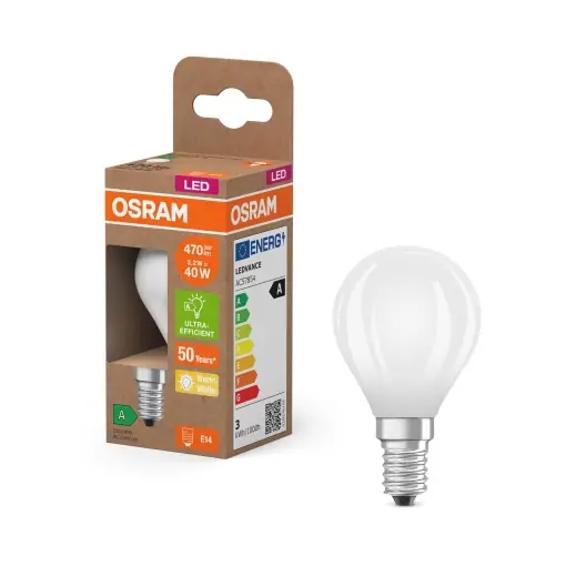 Doar azi Lampa LED Osram Energy Class, 2.2 W, 470 lm, E14, lumina calda