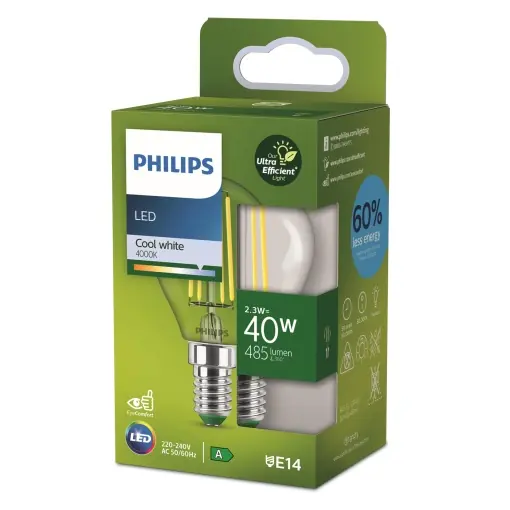 Lampa LED Philips E14, 4000K, 5W, Dimabila, Forma Tropfen Calitate înaltă
