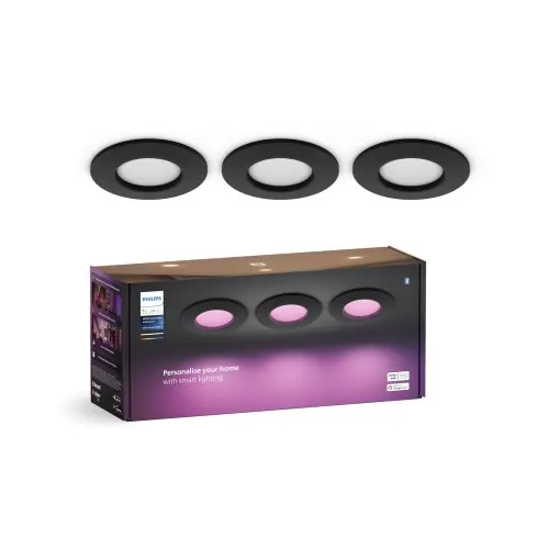 Spot LED Philips Hue Slim, 90 mm, Alb si Colorat, Bluetooth, Control Vocal Disponibil imediat
