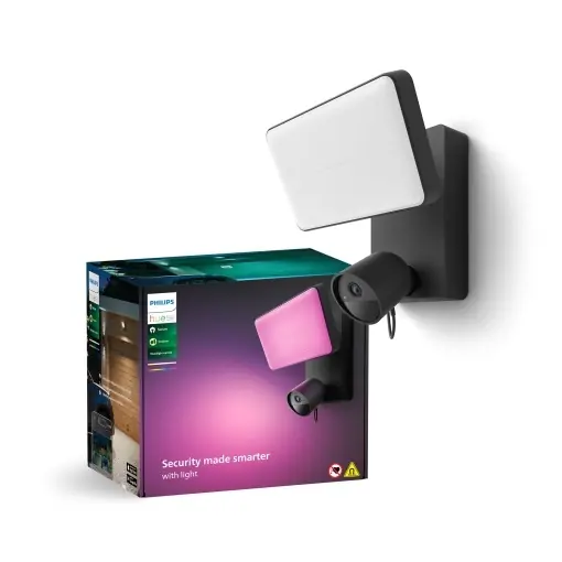 Nu rata Lampa cu proiector Philips Hue Secure, 2250 Lumen, 1080p HD, Culoare si Alb