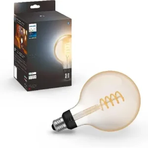 Lampa LED Filament Philips Hue G125 E27, 550lm, Lumina calda, Dimabila Reducere extra