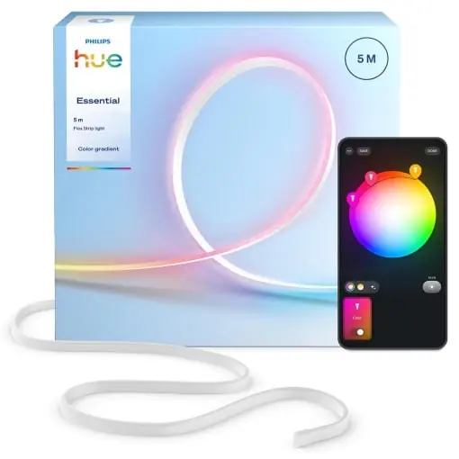 Retur gratuit Banda LED Hue Essential 5 metri, RGBIC, culori vibrante, control vocal