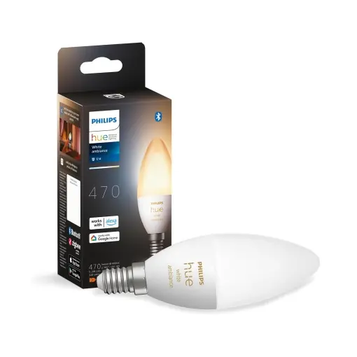 Lampa LED Philips Hue E14, dimmabila, lumina calda si rece, controlata prin aplicatie Discount