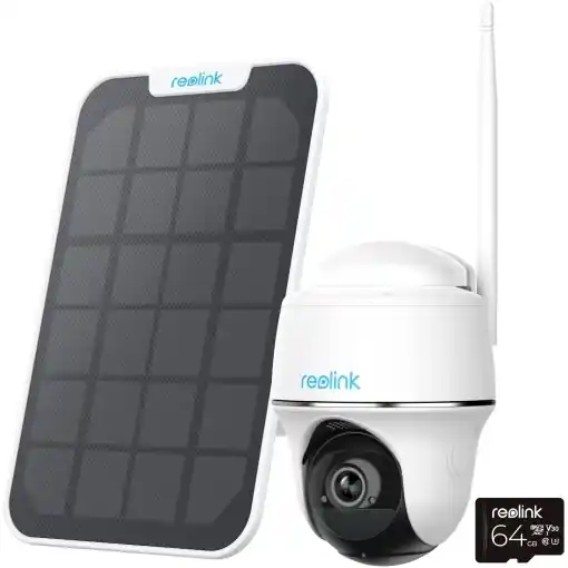 Camera de supraveghere Reolink Argus PT Plus, 4MP, WiFi, cu panou solar, 64GB Transport gratuit