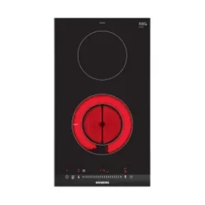 Plita electrica Siemens ET375FFP1E iQ300, 2 zone de gatit, 30.2 cm, ceramica Reducere specială