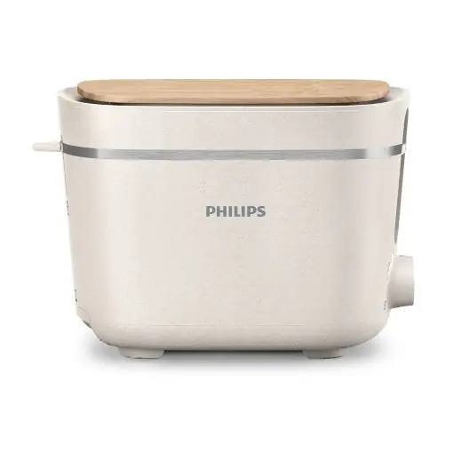 Toaster Philips Eco Conscious Edition HD264010, 2 felii, 8 trepte, alb mat Livrare expres