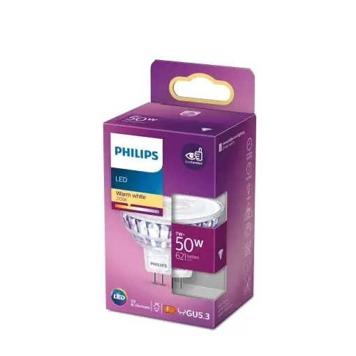 Philips LED Classic GU5.3 Lampa, 50 W, Reflector, argintiu, alb cald Cumpărături sigure